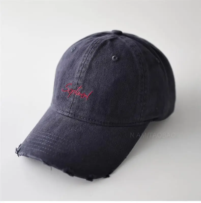 Minimalist Letter Embroidery Soft Brim Baseball Cap Unisex — feature 8