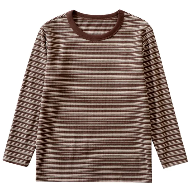 Children Striped Long Sleeve T-Shirt Family Style Warm Cotton - Image 2