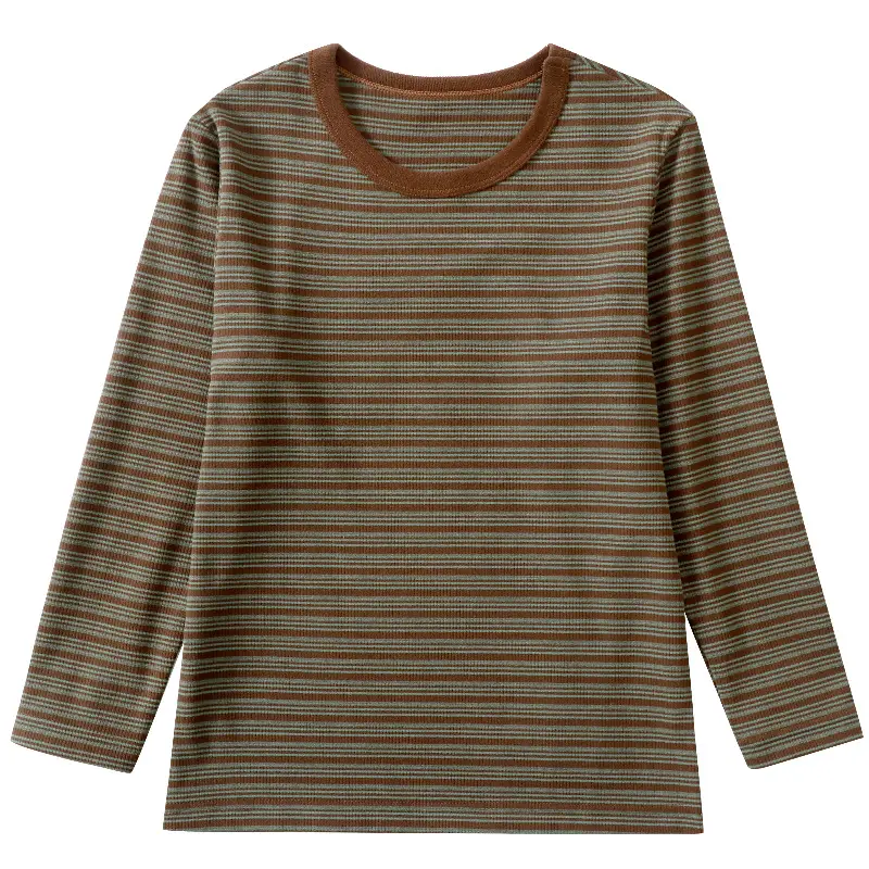 Children Striped Long Sleeve T-Shirt Family Style Warm Cotton - Image 3