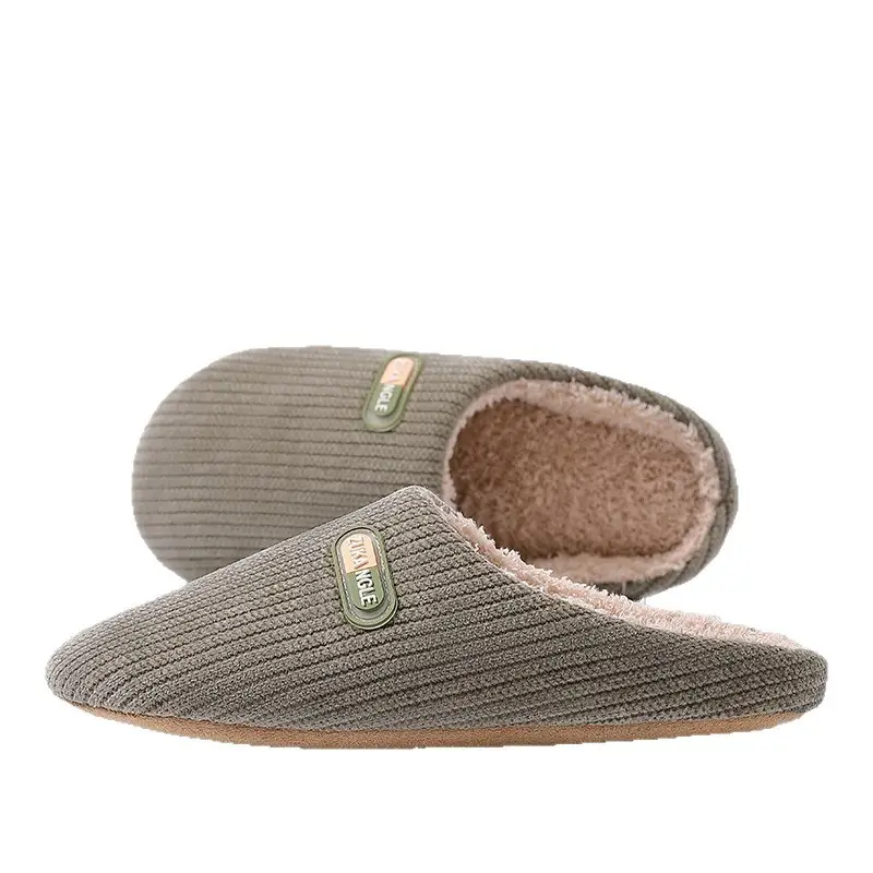 Indoor Silent Cotton Slippers for Women, Winter Non-Slip Soles, 2025 New Model, Indoor Home Plush Warm Slippers for Men - Image 9