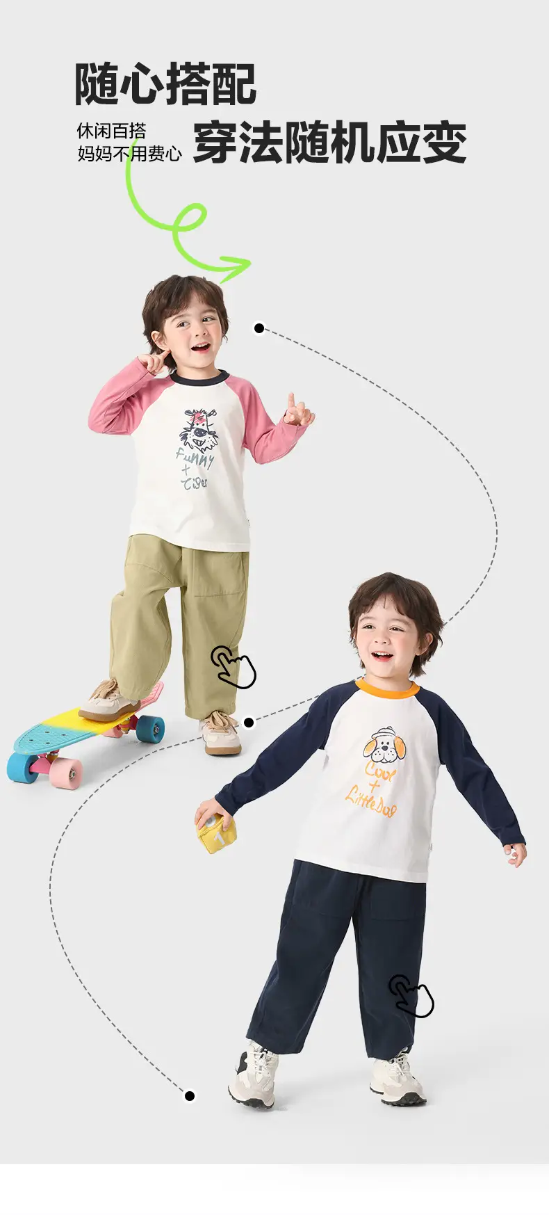 Right European Boys Pure Cotton Long Sleeve T-Shirt Autumn Kids 2025 — feature 5