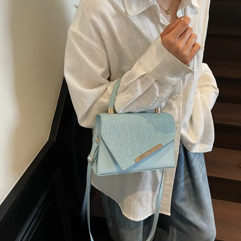 Pink Faux Leather Shoulder Bag for Women 2025