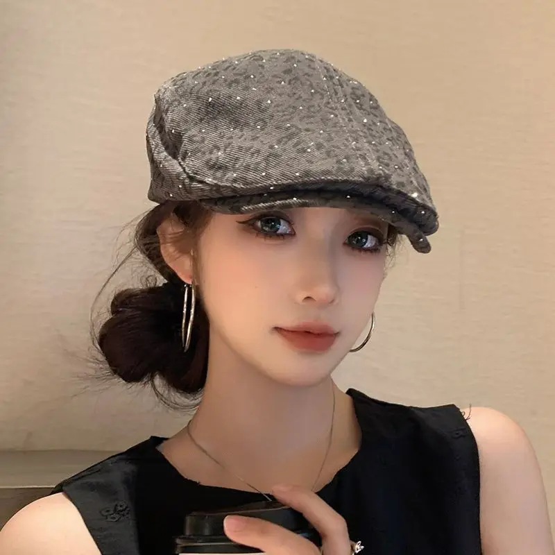 Leopard Print Forward Cap Women Face Slimmer Cap — feature 6