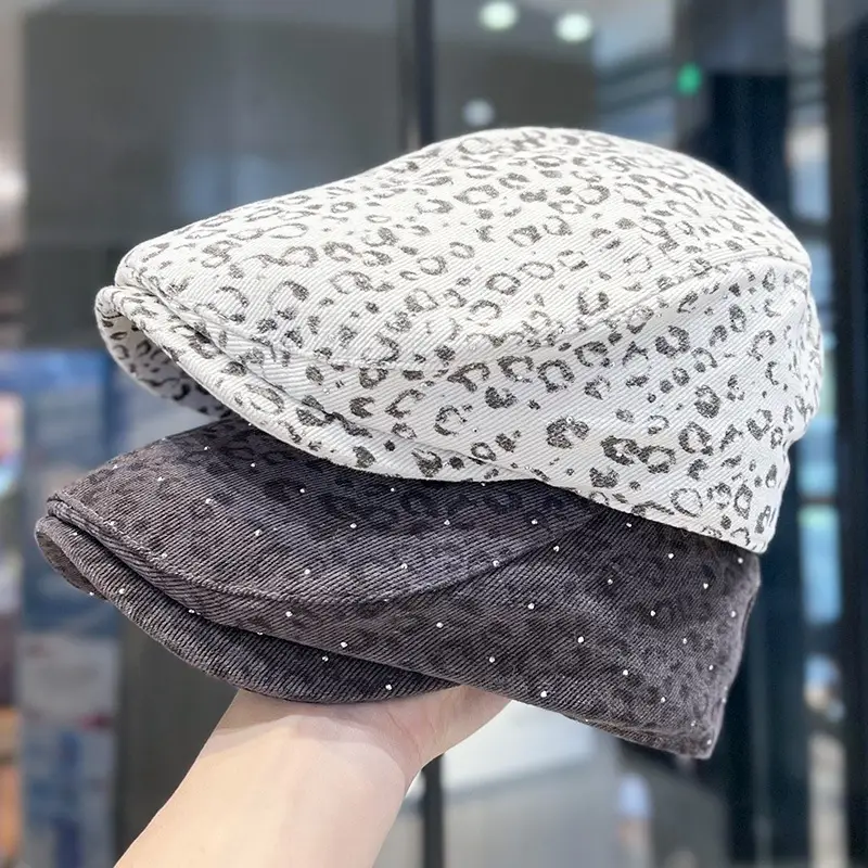 Leopard Print Forward Cap Women Face Slimmer Cap — feature 7