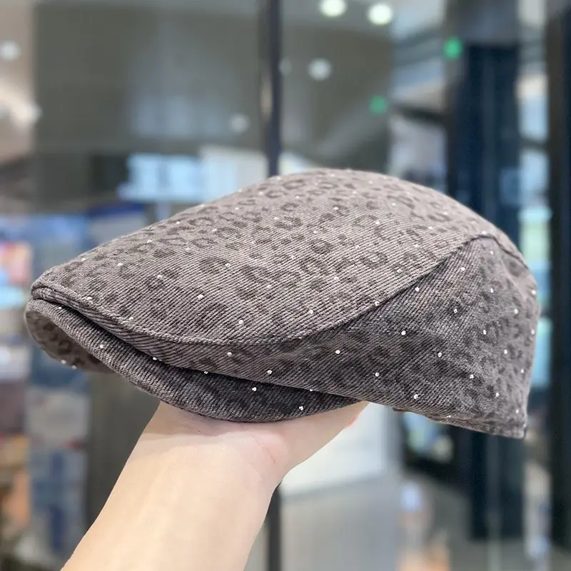 Leopard Print Forward Cap Women Face Slimmer Cap — feature 12