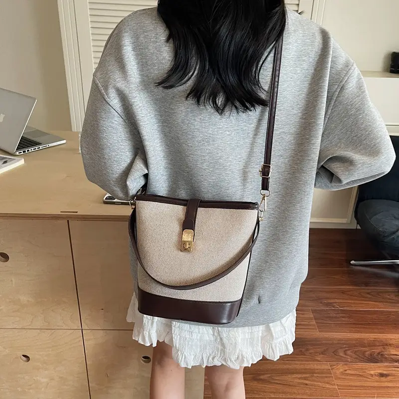 Crossbody Bag for Women Summer 2025 Leather Brown - Image 4