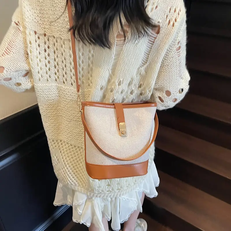 Crossbody Bag for Women Summer 2025 Leather Brown - Image 5