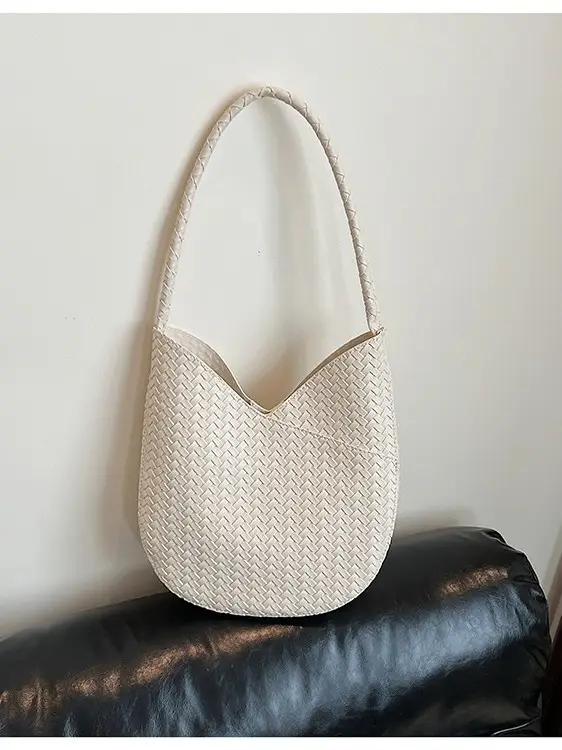 Brown Woven Shoulder Bag Large Capacity 2025 - Image 6