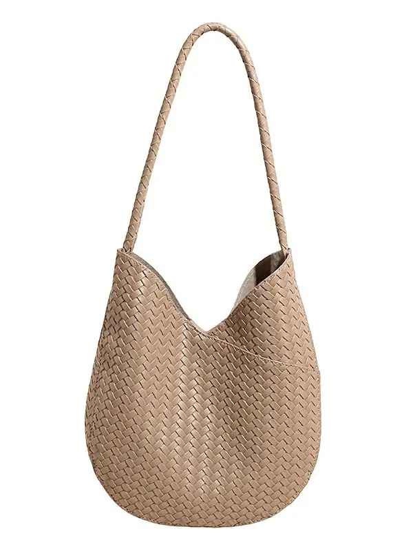 Brown Woven Shoulder Bag Large Capacity 2025 - Image 9
