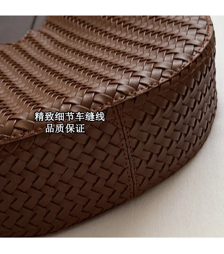 Brown Woven Shoulder Bag Large Capacity 2025 — feature 27