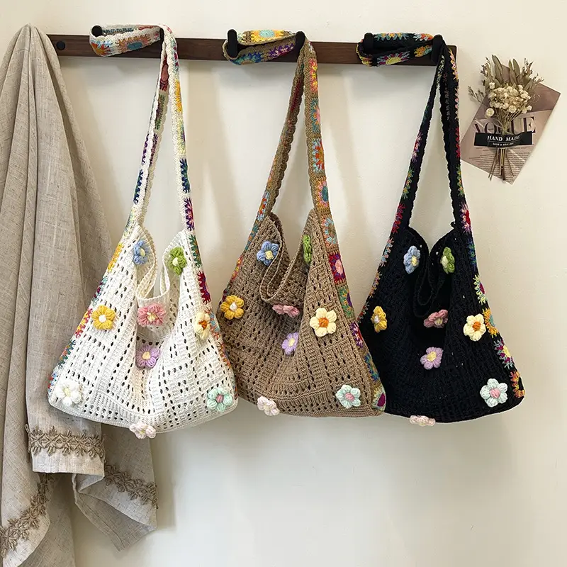 Women Hollow Out Woven Beach Bag 2025 New Yarn Large Capacity - Image 7