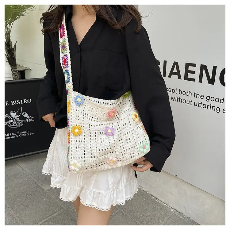 Women Hollow Out Woven Beach Bag 2025 New Yarn Large Capacity — feature 11