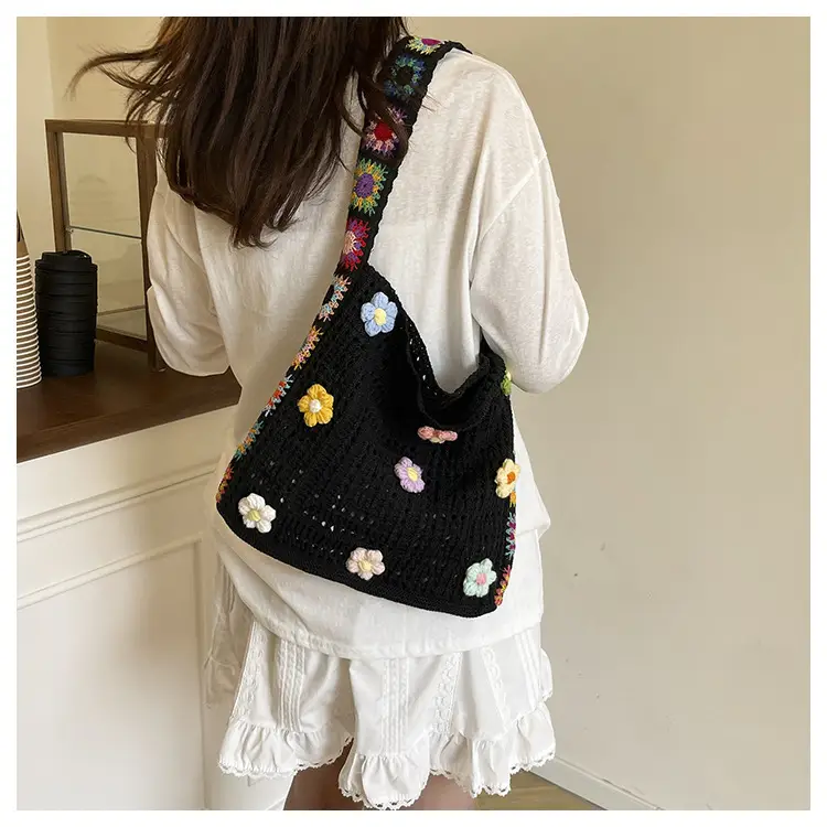 Women Hollow Out Woven Beach Bag 2025 New Yarn Large Capacity — feature 21