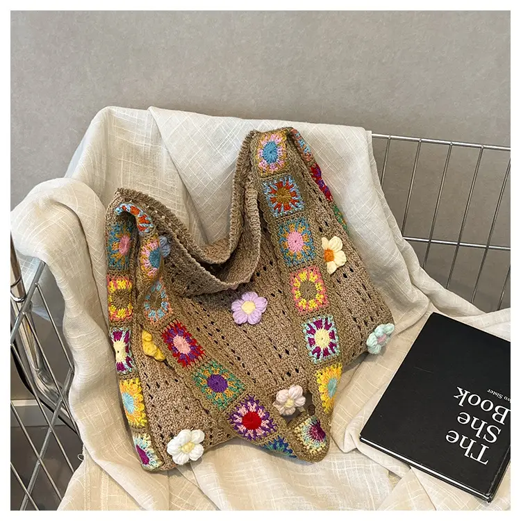 Women Hollow Out Woven Beach Bag 2025 New Yarn Large Capacity — feature 30