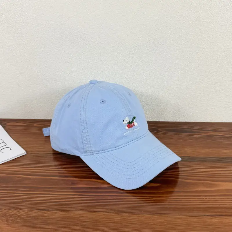 Light Blue Cartoon Cap for Women Spring Summer - Image 4