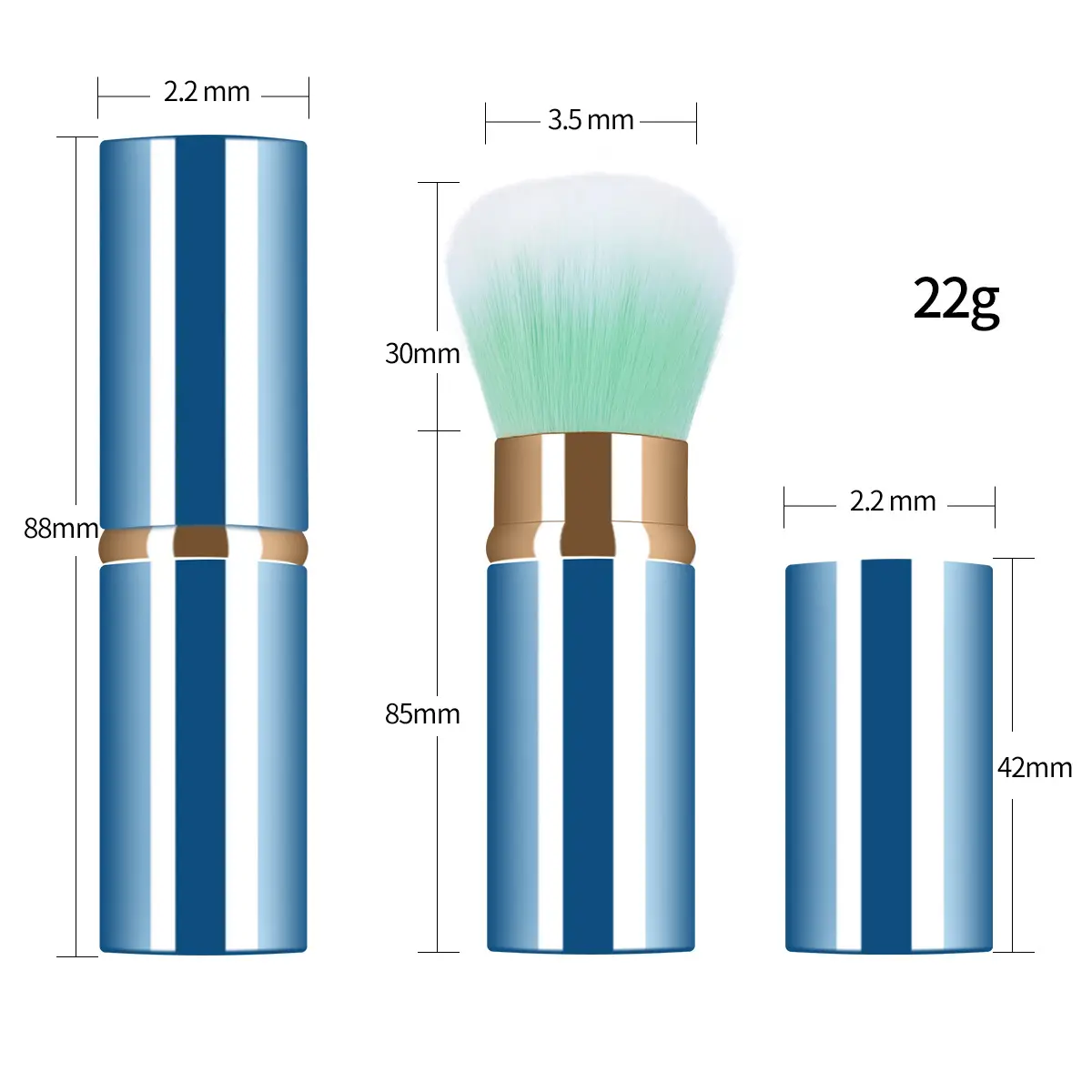 Portable Retractable Makeup Brush for Blush & Powder — feature 18