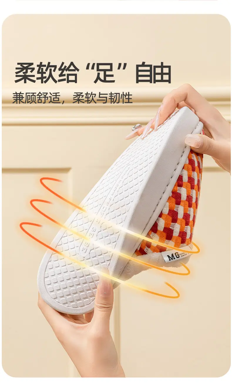 Cotton Warm Slippers for Women Men Winter Indoor Non-Slip — feature 13
