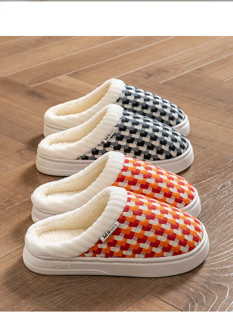 Cotton Warm Slippers for Women Men Winter Indoor Non-Slip — feature 20