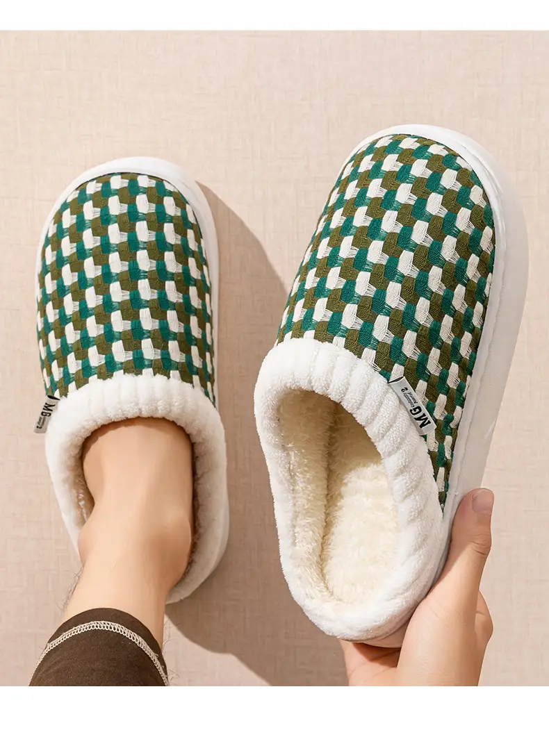 Cotton Warm Slippers for Women Men Winter Indoor Non-Slip — feature 22