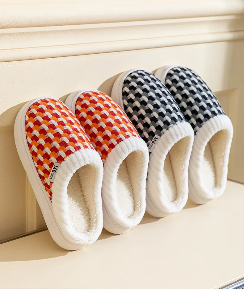 Cotton Warm Slippers for Women Men Winter Indoor Non-Slip — feature 3