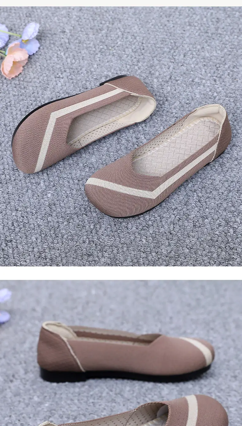 Shoes for Women, Fashionable and Casual Fly-Knit Shoes, Cross-Border Foreign Trade Flat-Soled Breathable Shallow-Mouthed Shoes, Non-Slip Slip-On Slip-Ons — feature 17