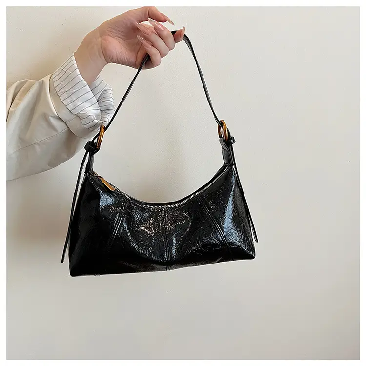 Women's Brown Crocodile-Textured Shoulder Bag 2025 — feature 31