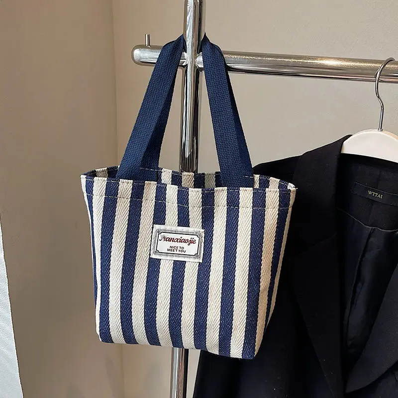Women Striped Canvas Tote Bag 2026 — feature 17