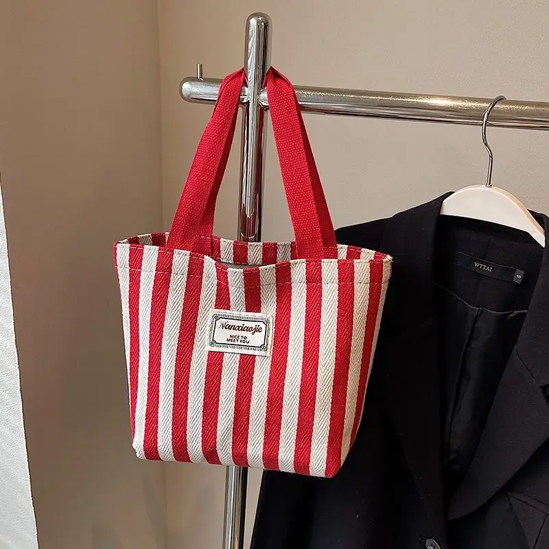 Women Striped Canvas Tote Bag 2026 — feature 18