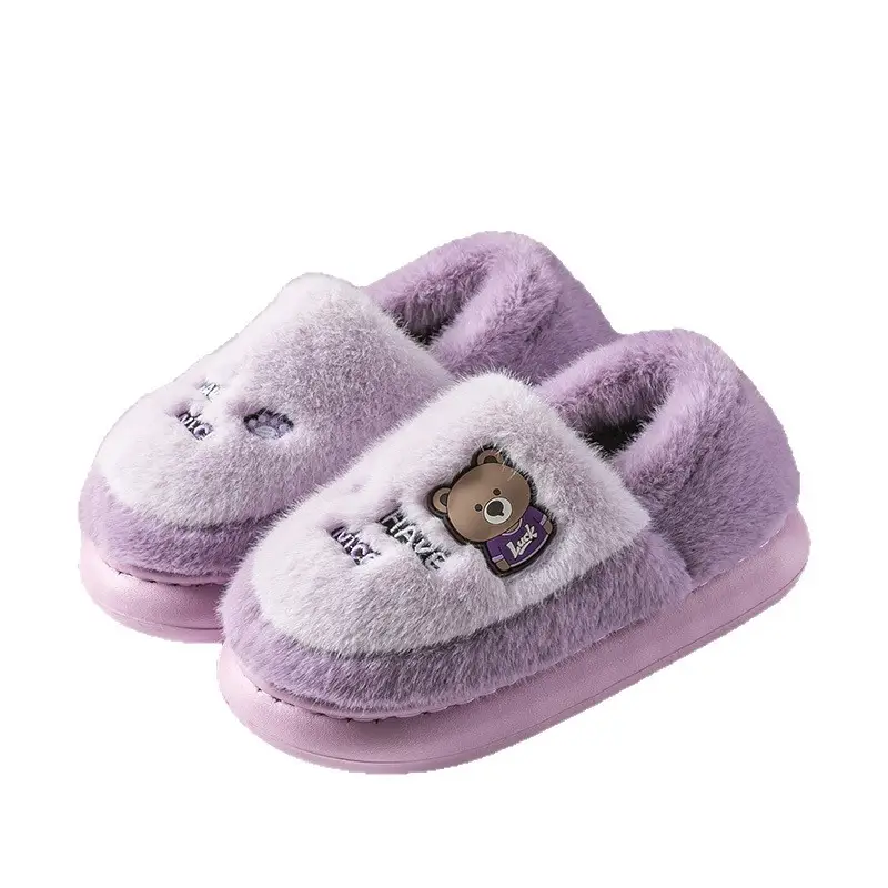 2025 Outdoor Wear Cotton Slippers for Women with Thick Soles for Home Winter Indoor Trendyy Warm Home Men's Wool Slippers - Image 11
