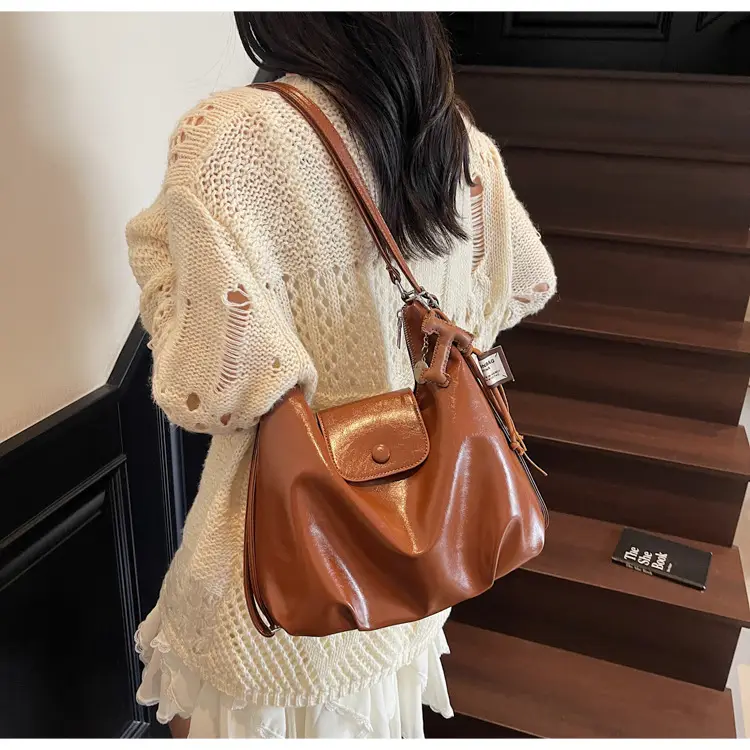 Korean Style Brown Leather Crossbody Bag for Women — feature 12