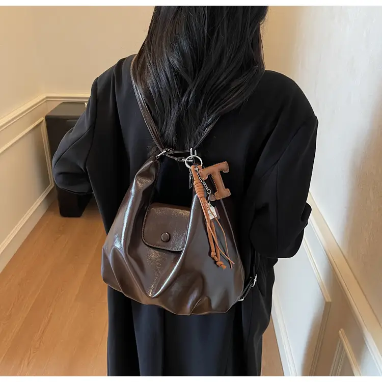 Korean Style Brown Leather Crossbody Bag for Women — feature 21