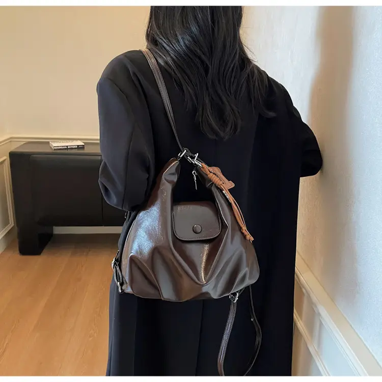 Korean Style Brown Leather Crossbody Bag for Women — feature 22
