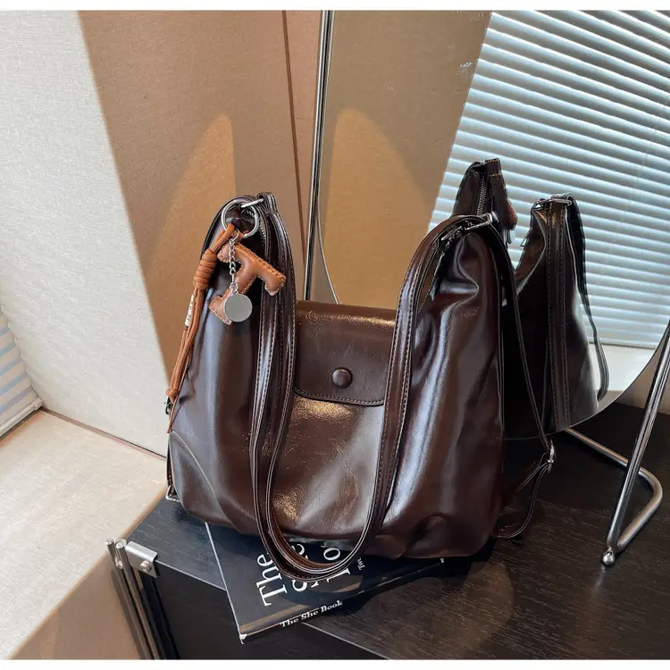 Korean Style Brown Leather Crossbody Bag for Women — feature 30
