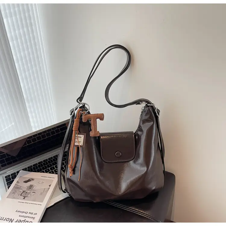 Korean Style Brown Leather Crossbody Bag for Women — feature 31