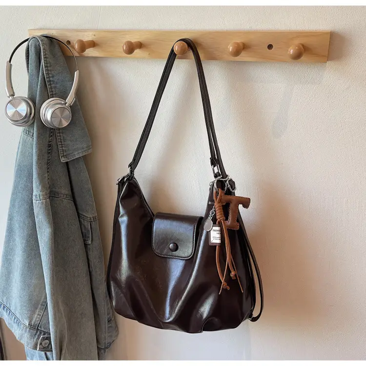 Korean Style Brown Leather Crossbody Bag for Women — feature 32
