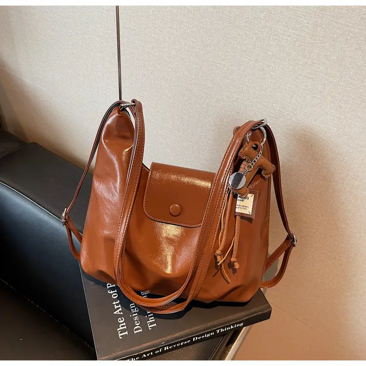Korean Style Brown Leather Crossbody Bag for Women — feature 36