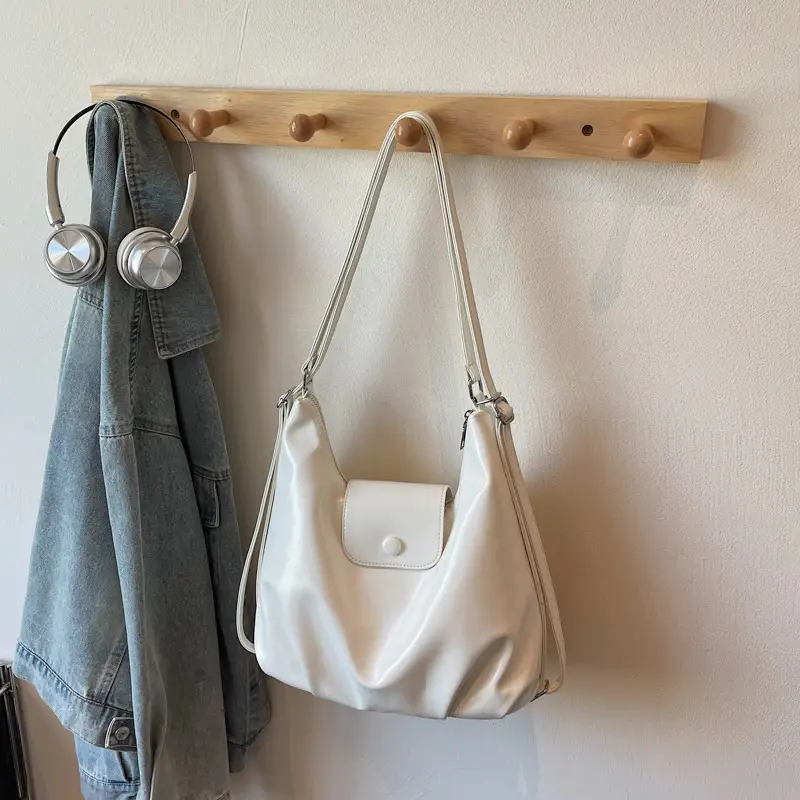 Korean Style Brown Leather Crossbody Bag for Women