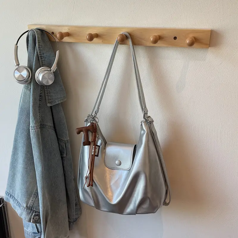 Korean Style Brown Leather Crossbody Bag for Women