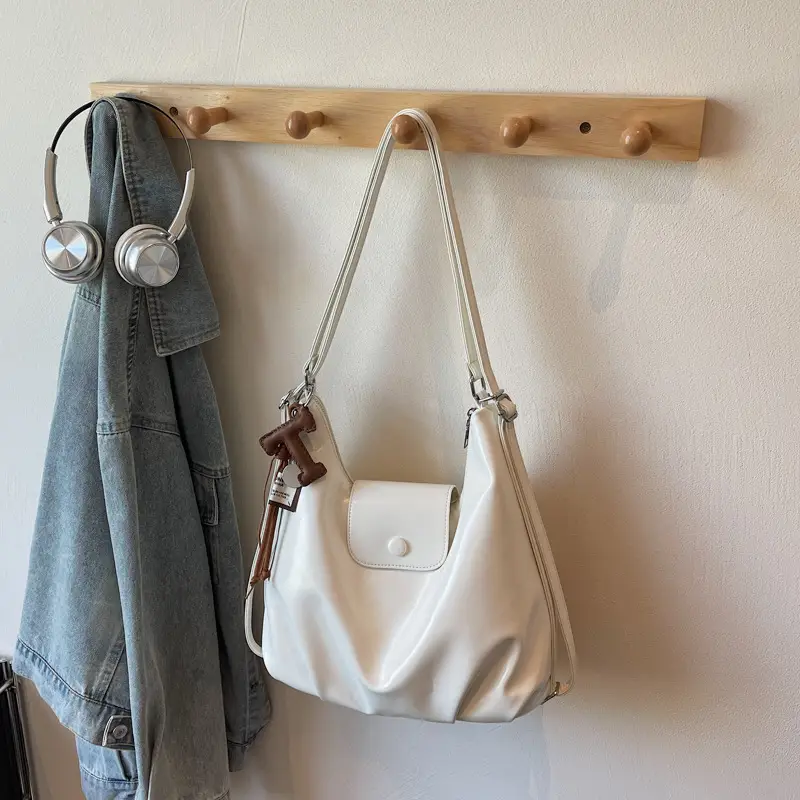 Korean Style Brown Leather Crossbody Bag for Women