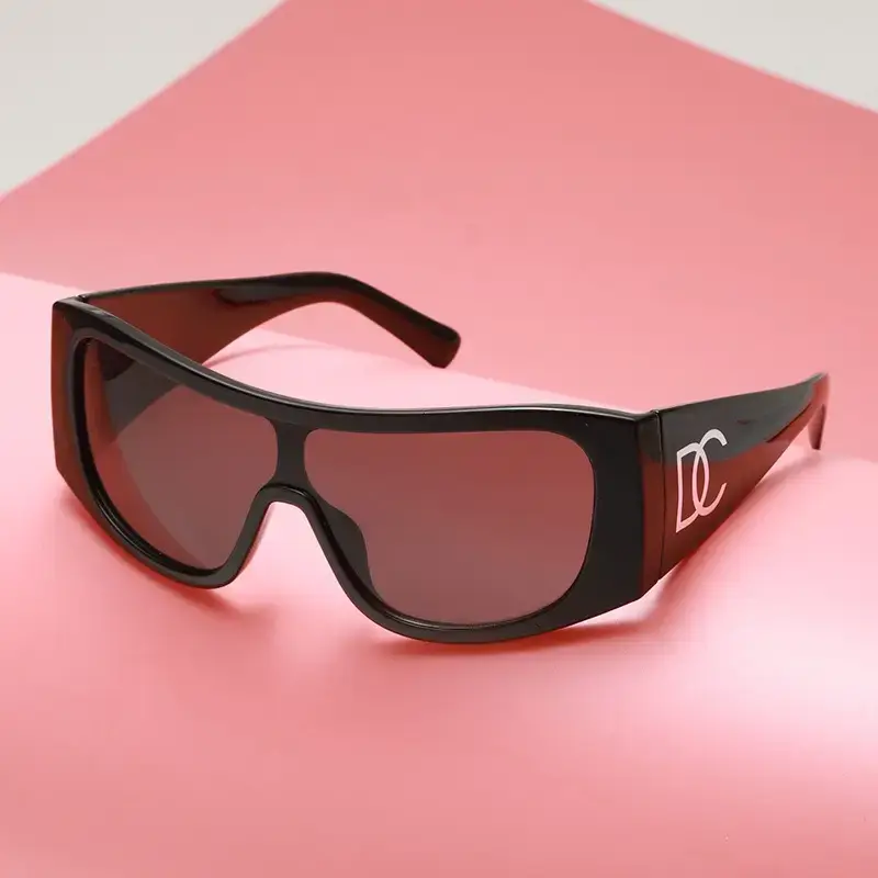 2025 Y2K Sunglasses Women Black Pink Large Frame