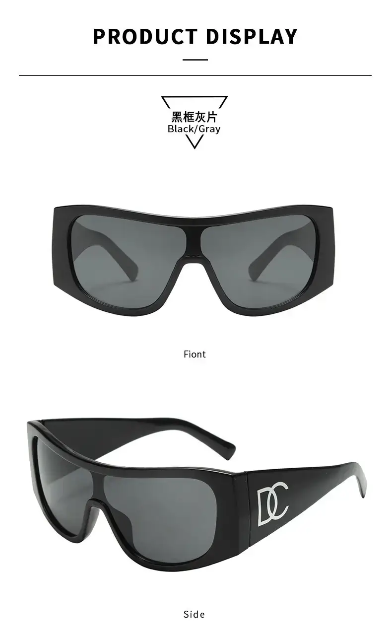 2025 Y2K Sunglasses Women Black Pink Large Frame — feature 10
