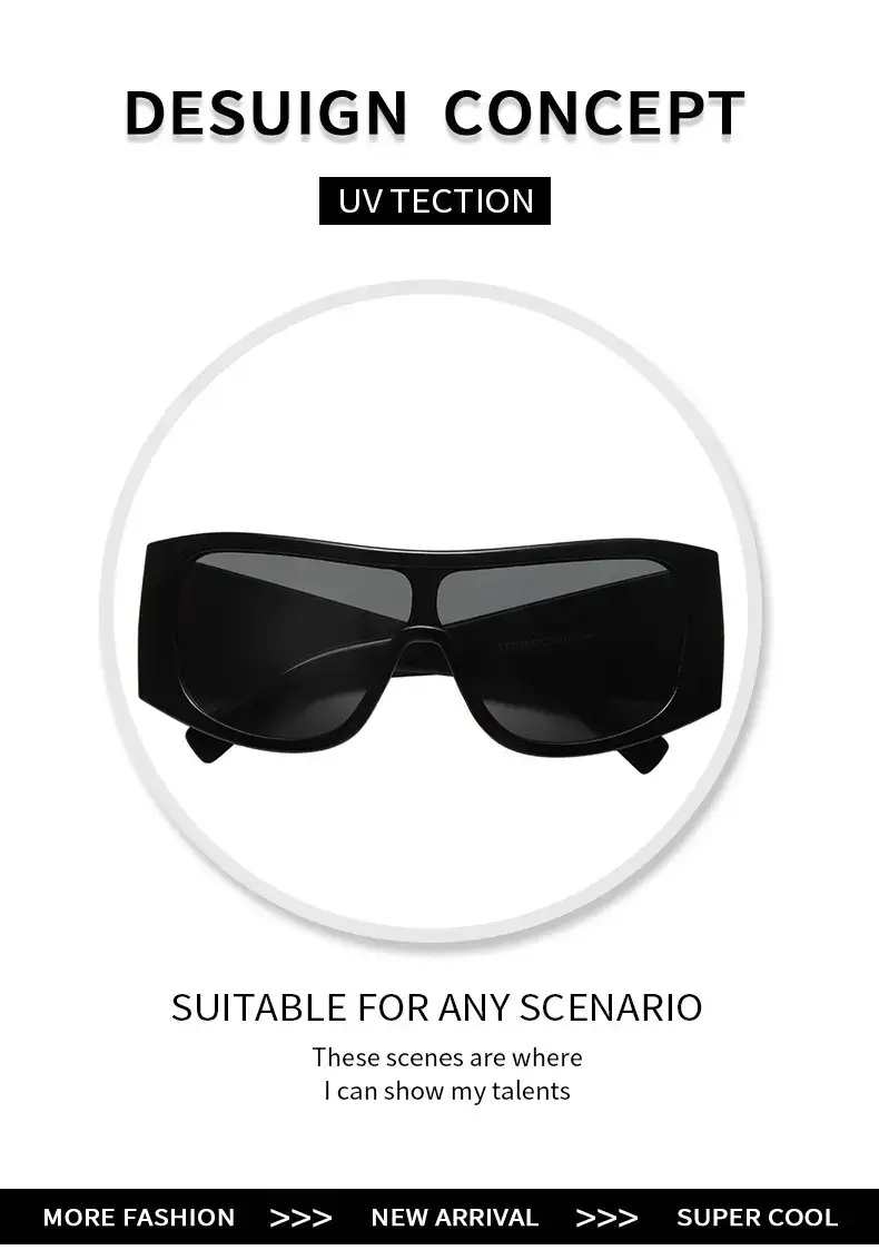 2025 Y2K Sunglasses Women Black Pink Large Frame — feature 2