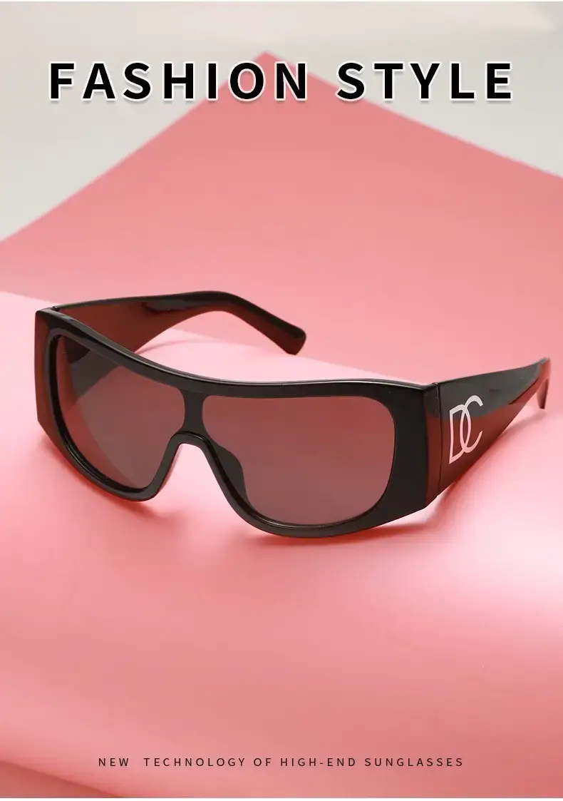 2025 Y2K Sunglasses Women Black Pink Large Frame — feature 3