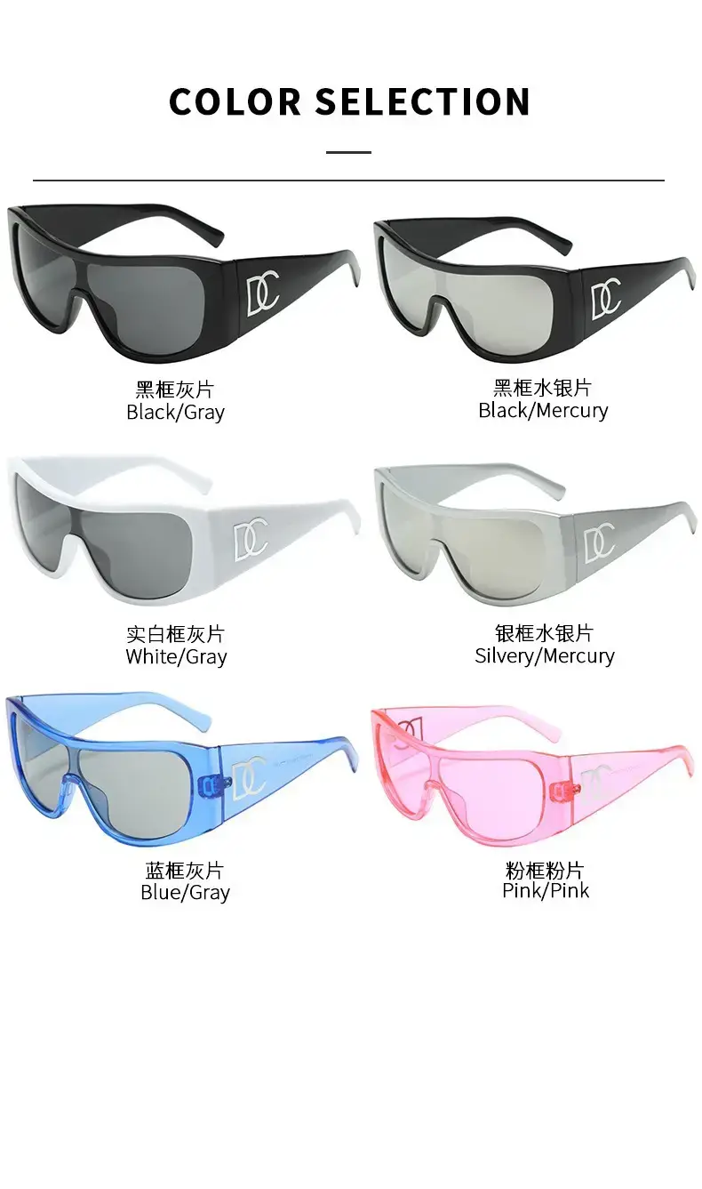 2025 Y2K Sunglasses Women Black Pink Large Frame — feature 9