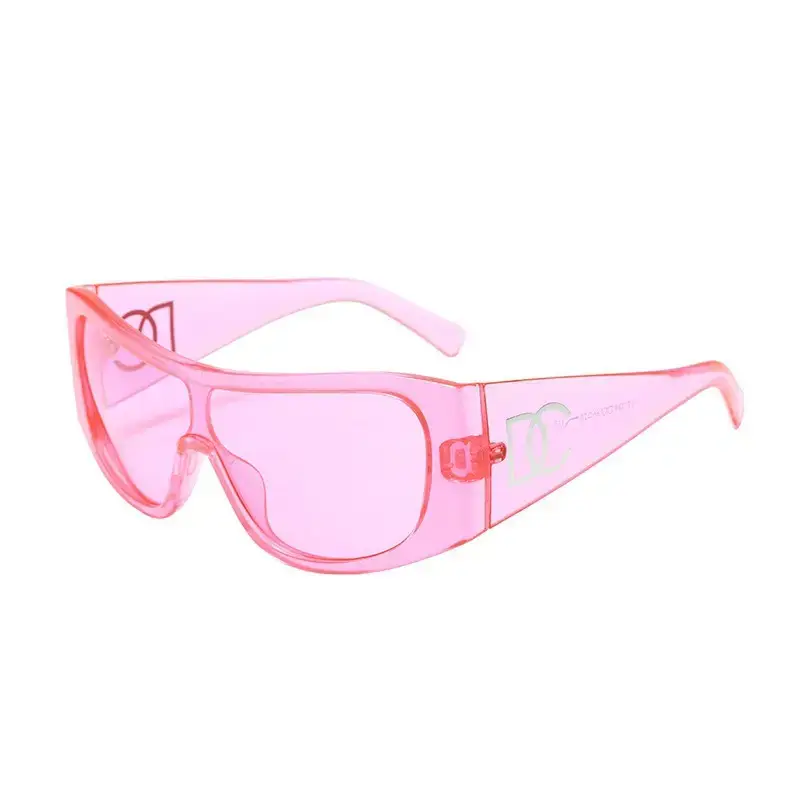 2025 Y2K Sunglasses Women Black Pink Large Frame
