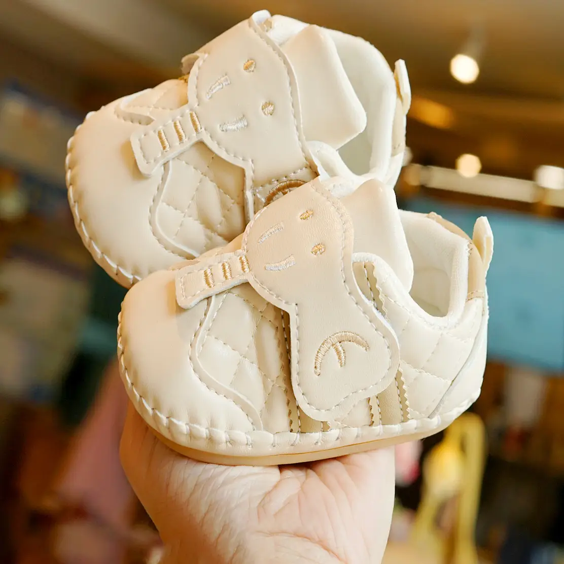 Pink Cartoon Baby Shoes 0-1 Years Soft Sole Non-Slip