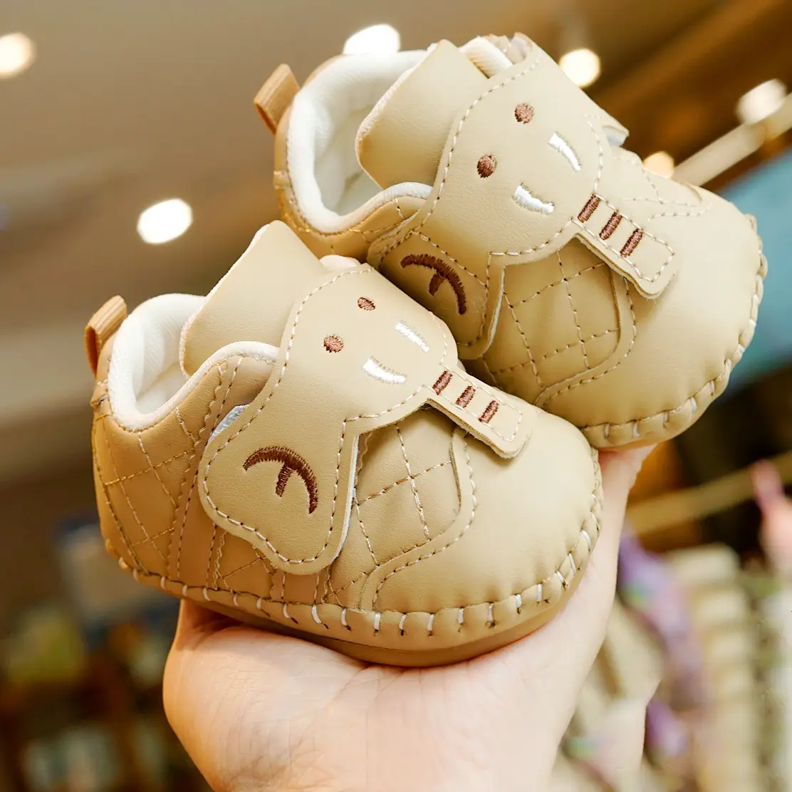 Pink Cartoon Baby Shoes 0-1 Years Soft Sole Non-Slip