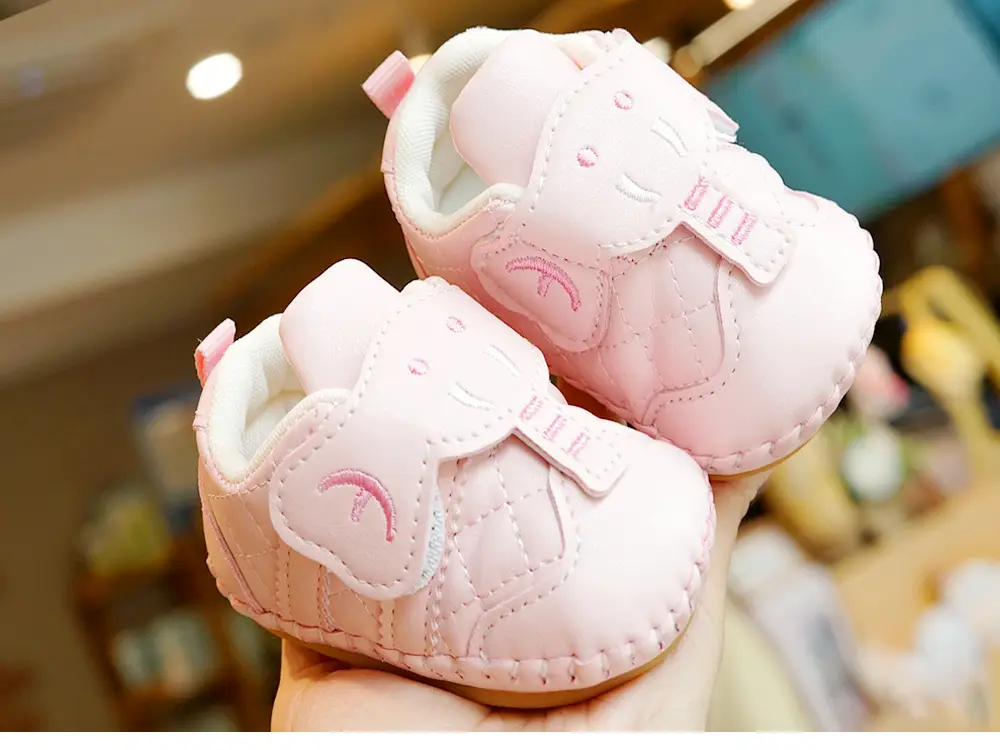 Pink Cartoon Baby Shoes 0-1 Years Soft Sole Non-Slip — feature 5