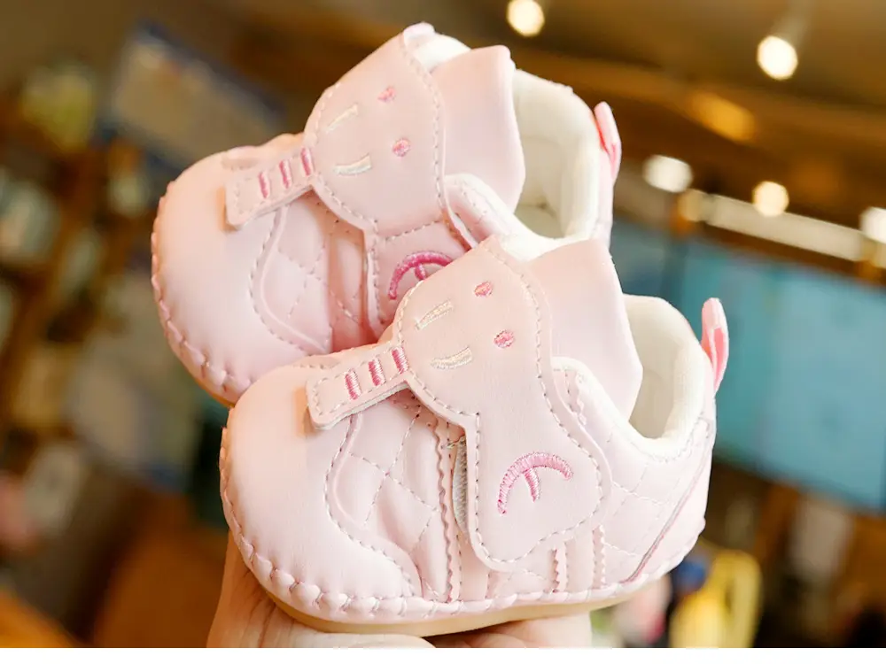 Pink Cartoon Baby Shoes 0-1 Years Soft Sole Non-Slip — feature 6