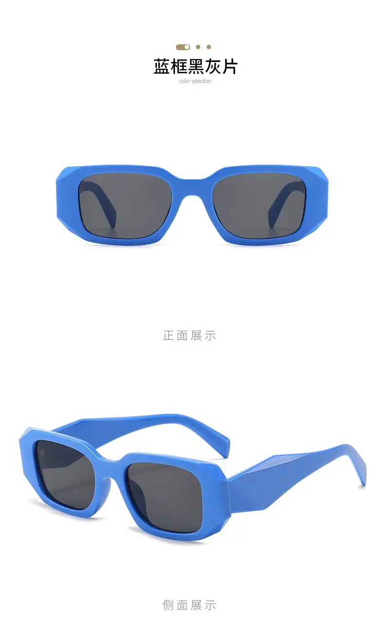 Blue Polygonal Sunglasses for Men Women UV400 β feature 15
